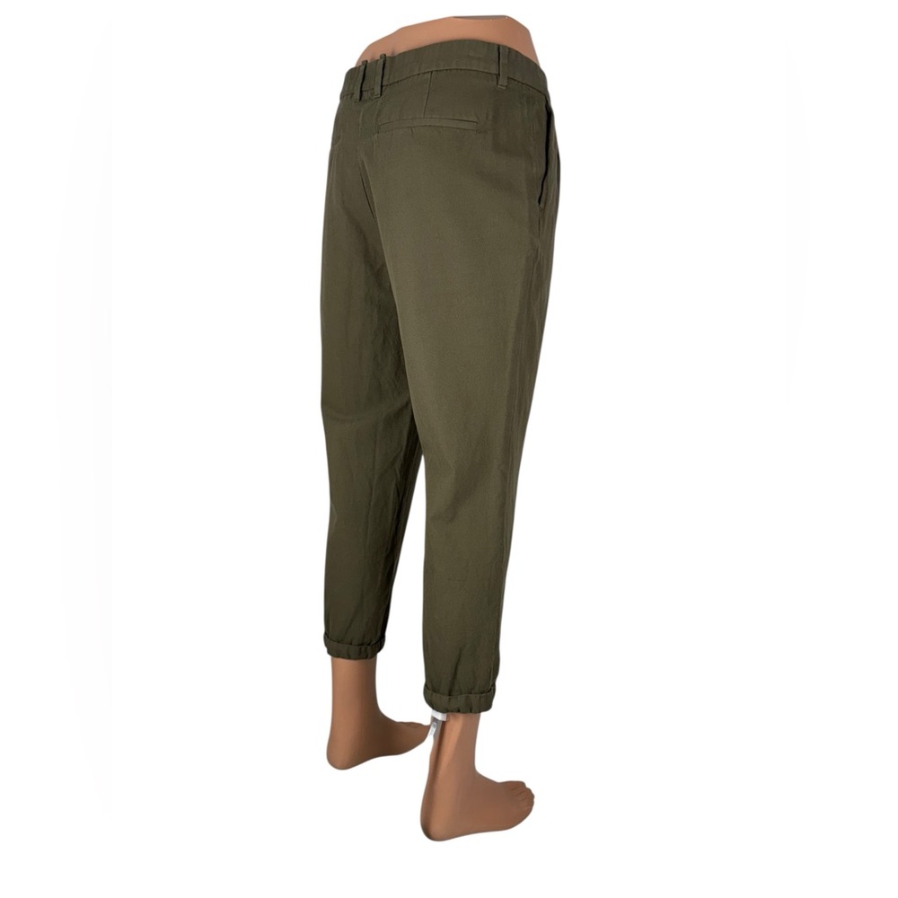 Allsaints Mens 32 X 25 Pants Tallis Pleated Cropped Trouser Green Cotton Wool - Picture 5 of 13